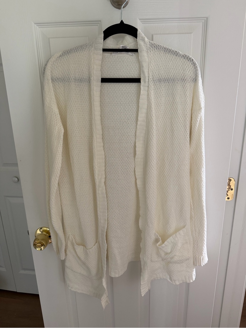 Workshop Cream Knit Cardigan Size Medium STAINS